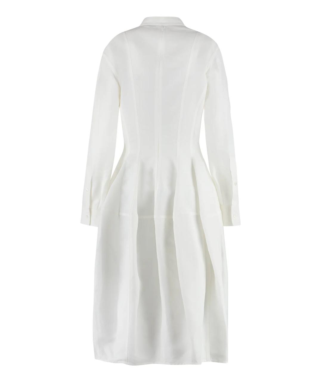 BOTTEGA VENETA Белое вискозное повседневное платье, фото 2