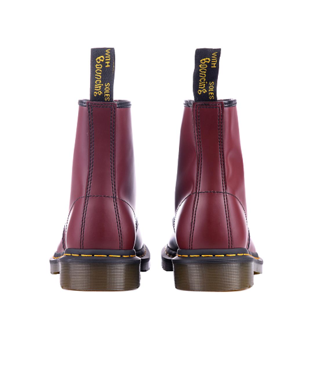 DR. MARTENS Красные кожаные высокие ботинки, фото 4