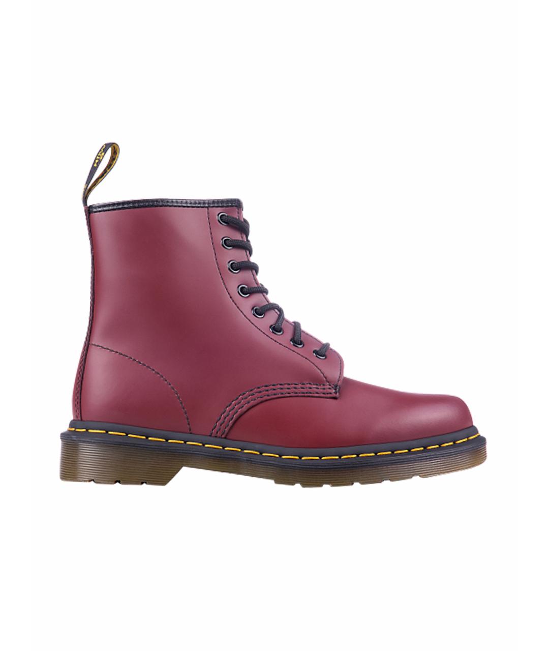 DR. MARTENS Красные кожаные высокие ботинки, фото 1