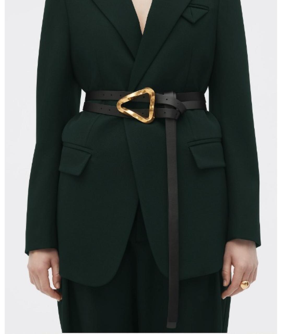 BOTTEGA VENETA Черный кожаный ремень, фото 3