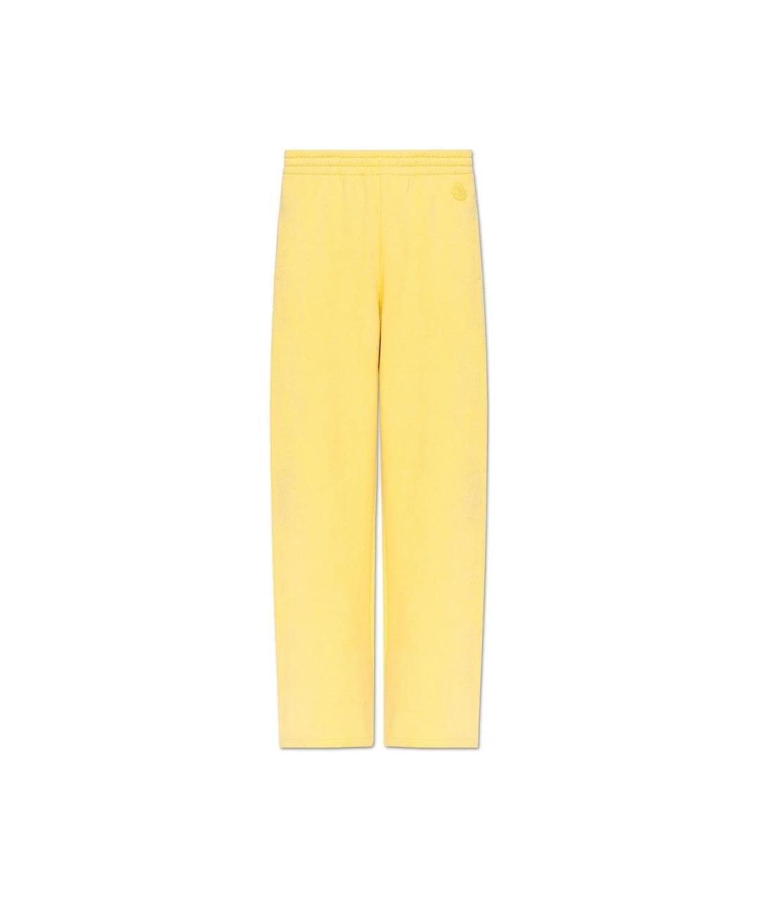 MONCLER Желтые прямые брюки, фото 1
