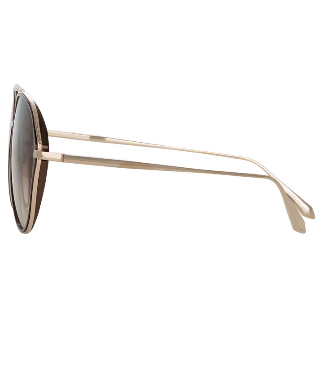 LINDA FARROW Коричневые солнцезащитные очки, фото 3