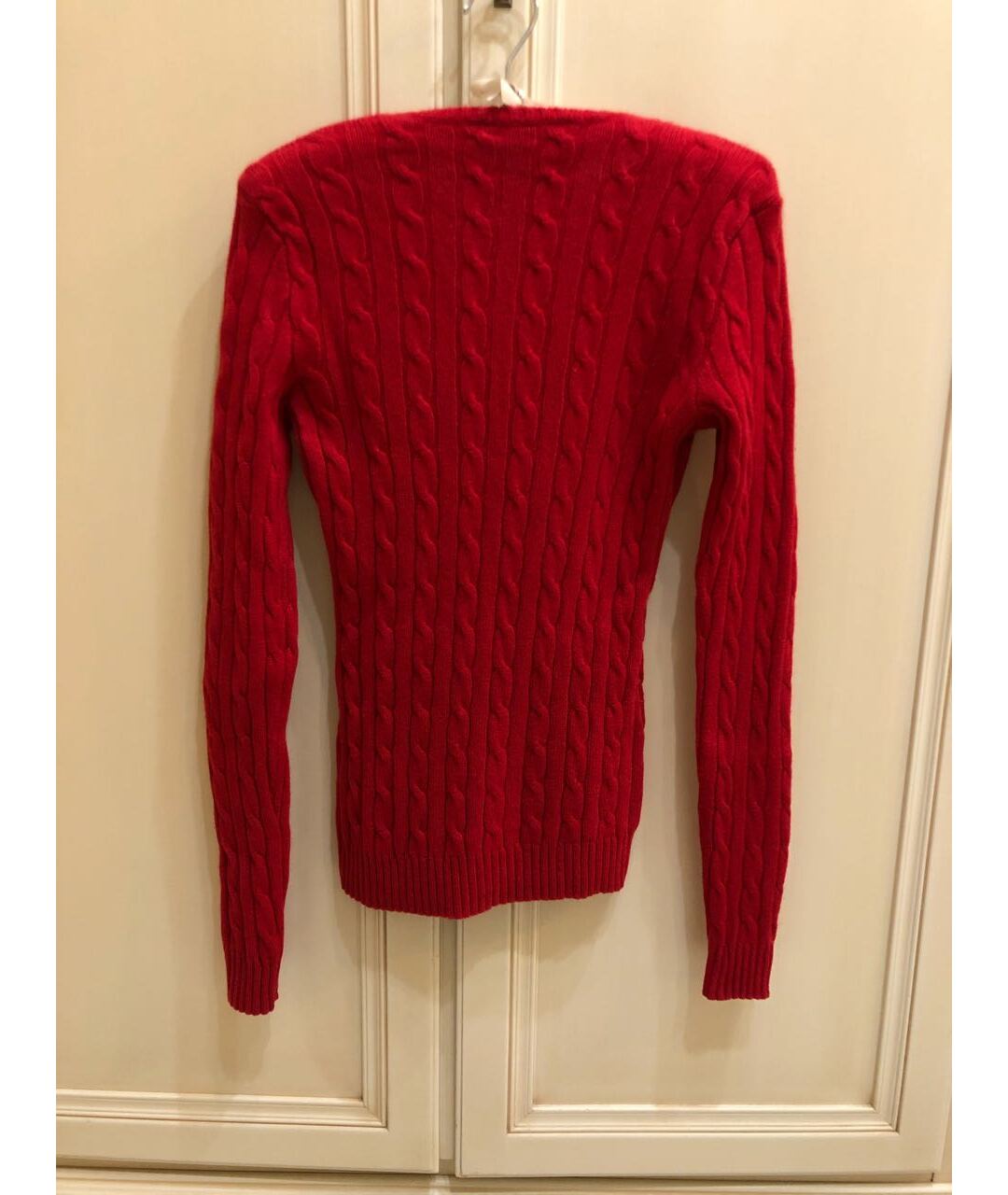 RALPH LAUREN Красный кашемировый джемпер / свитер, фото 2