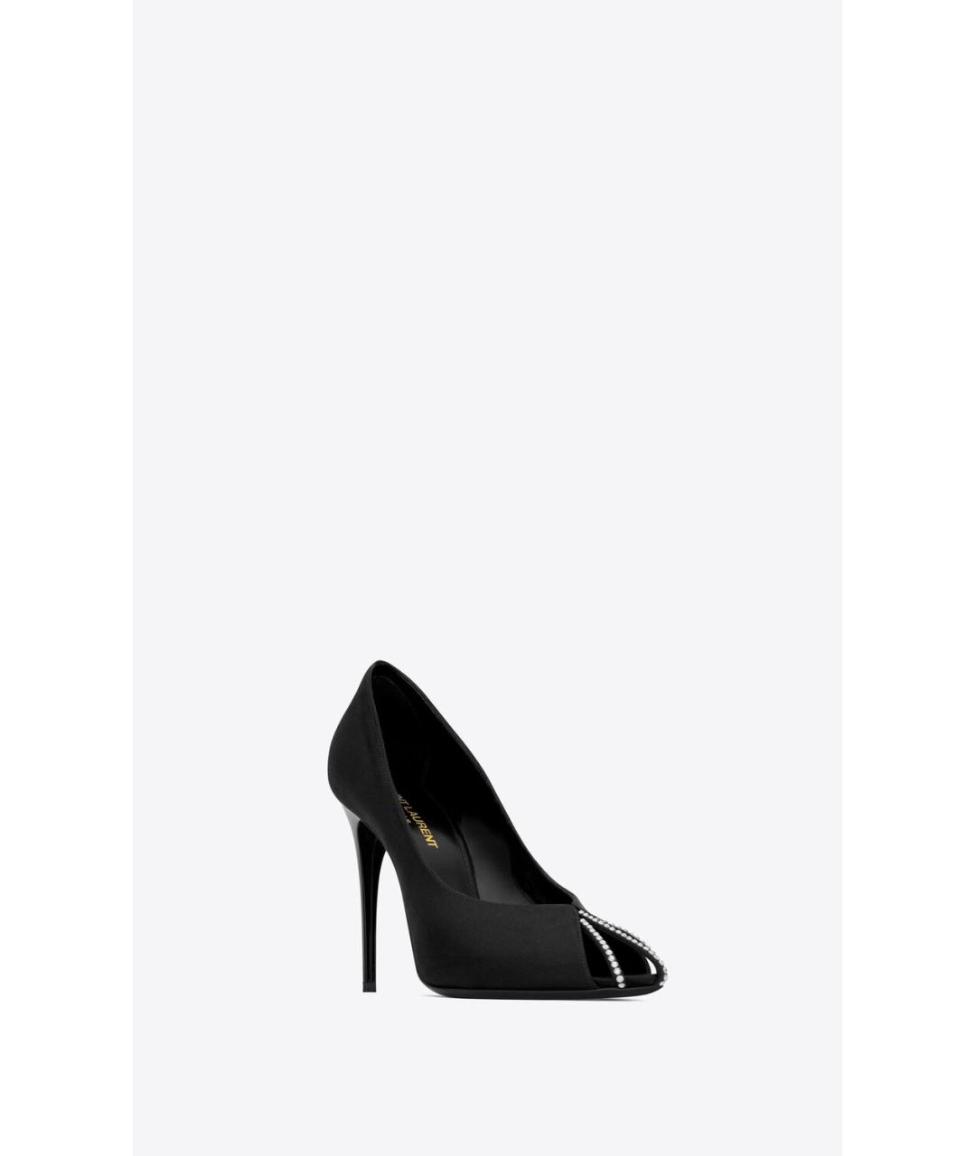 SAINT LAURENT Черные текстильные туфли, фото 3