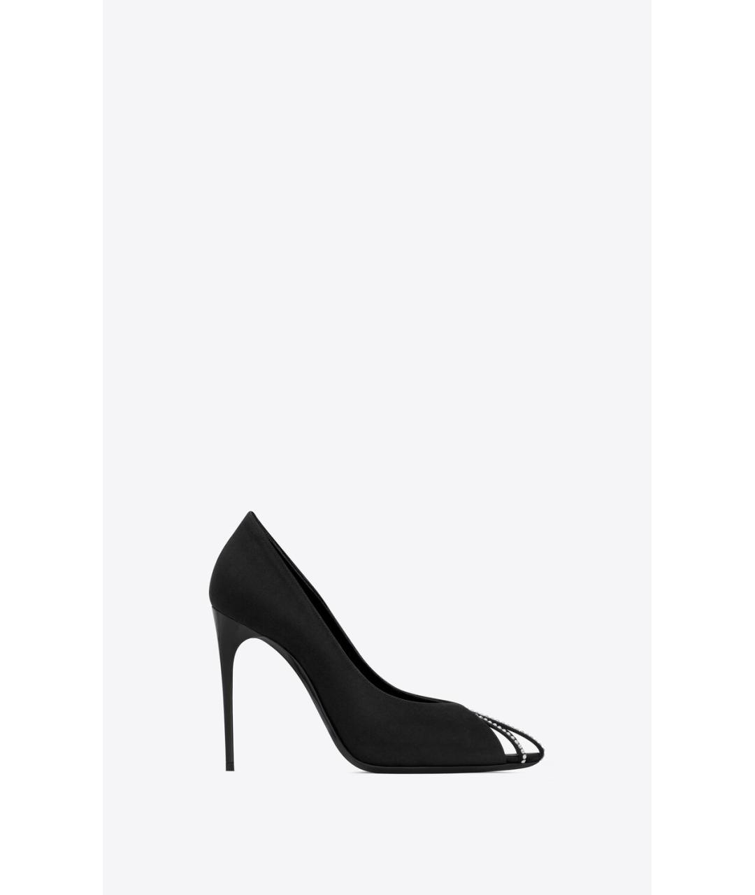 SAINT LAURENT Черные текстильные туфли, фото 4