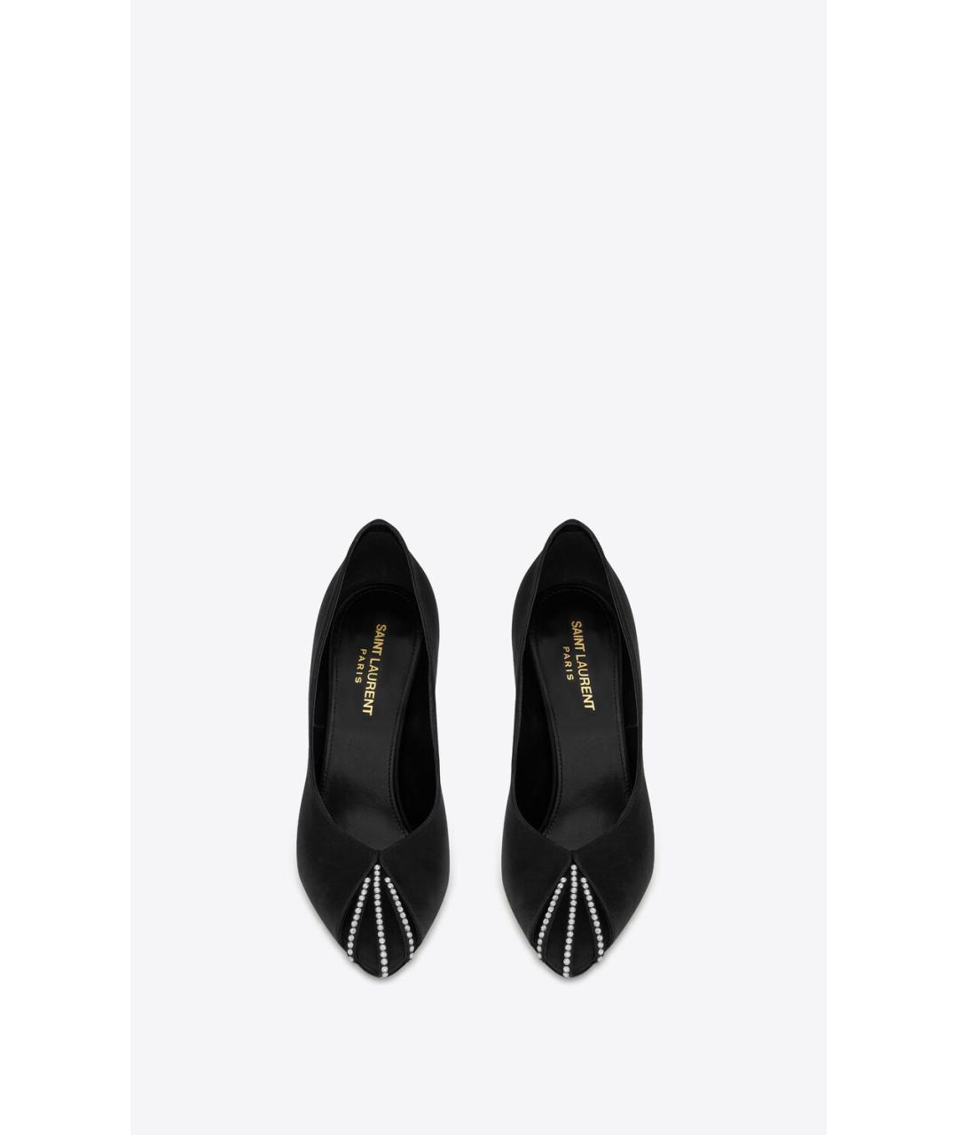 SAINT LAURENT Черные текстильные туфли, фото 2