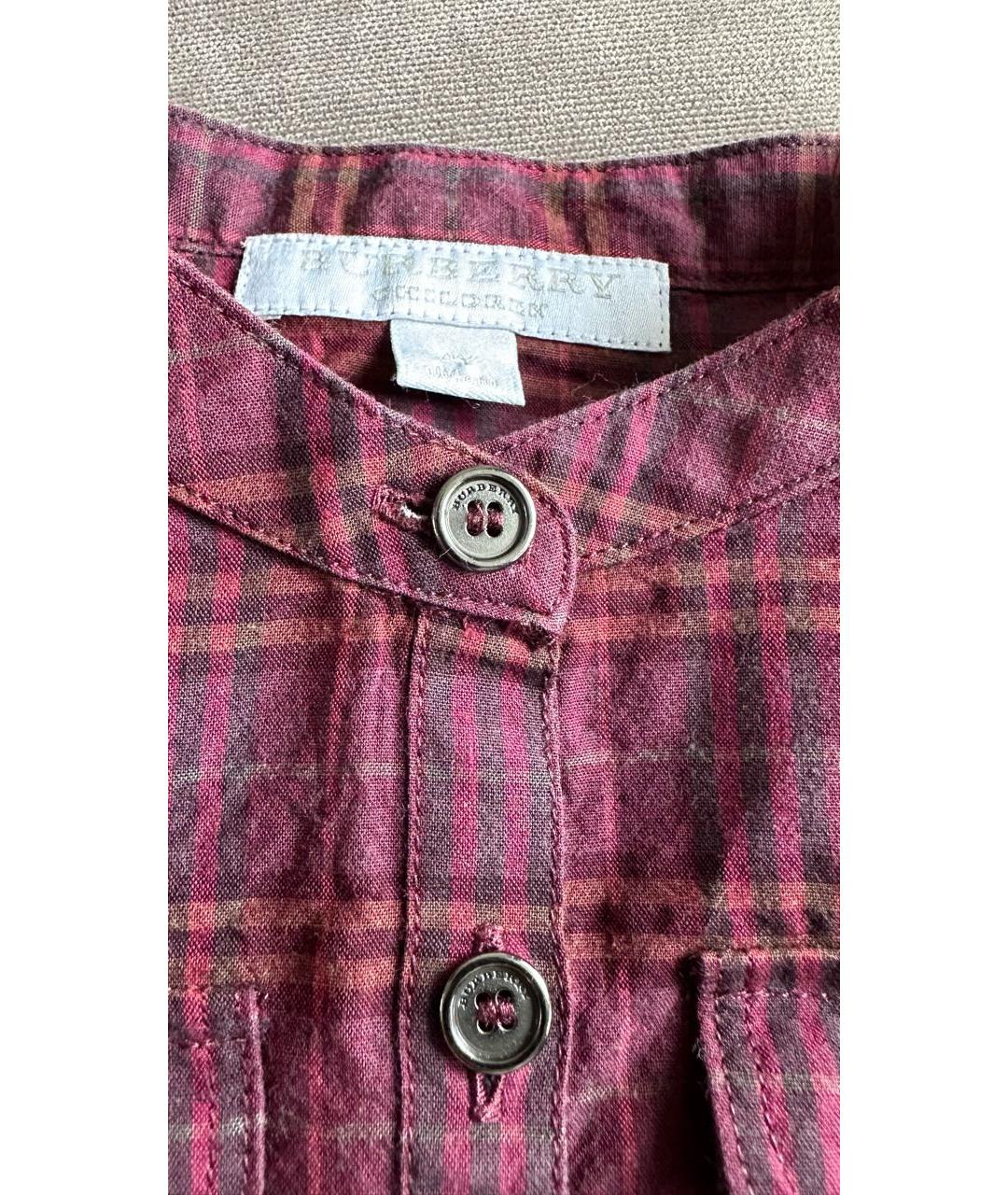 BURBERRY Мульти хлопковая рубашка/блузка, фото 3