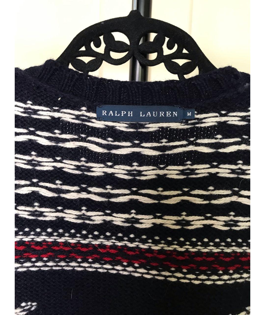 RALPH LAUREN Темно-синий хлопковый джемпер / свитер, фото 3