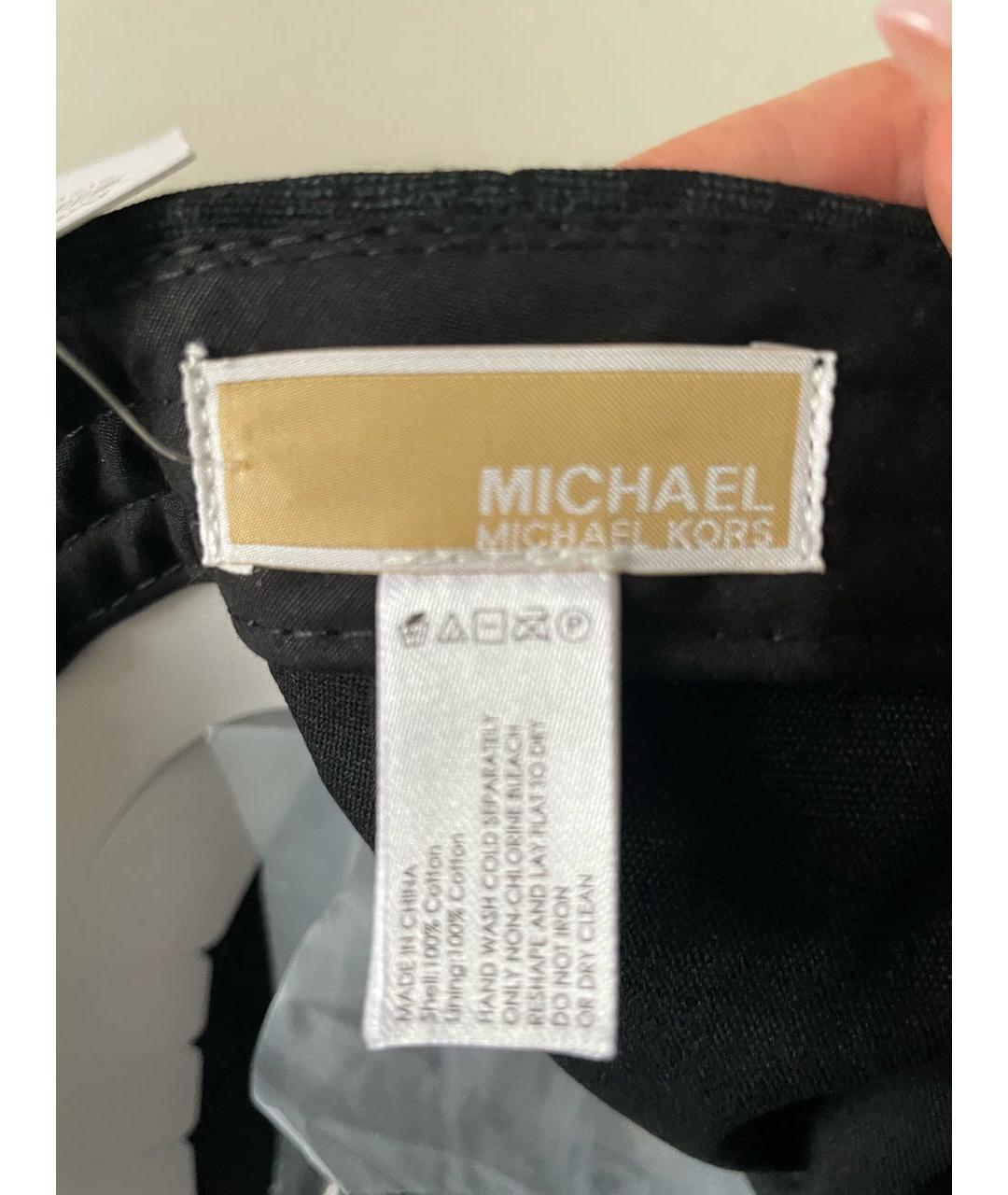 MICHAEL KORS Черная хлопковая кепка, фото 5