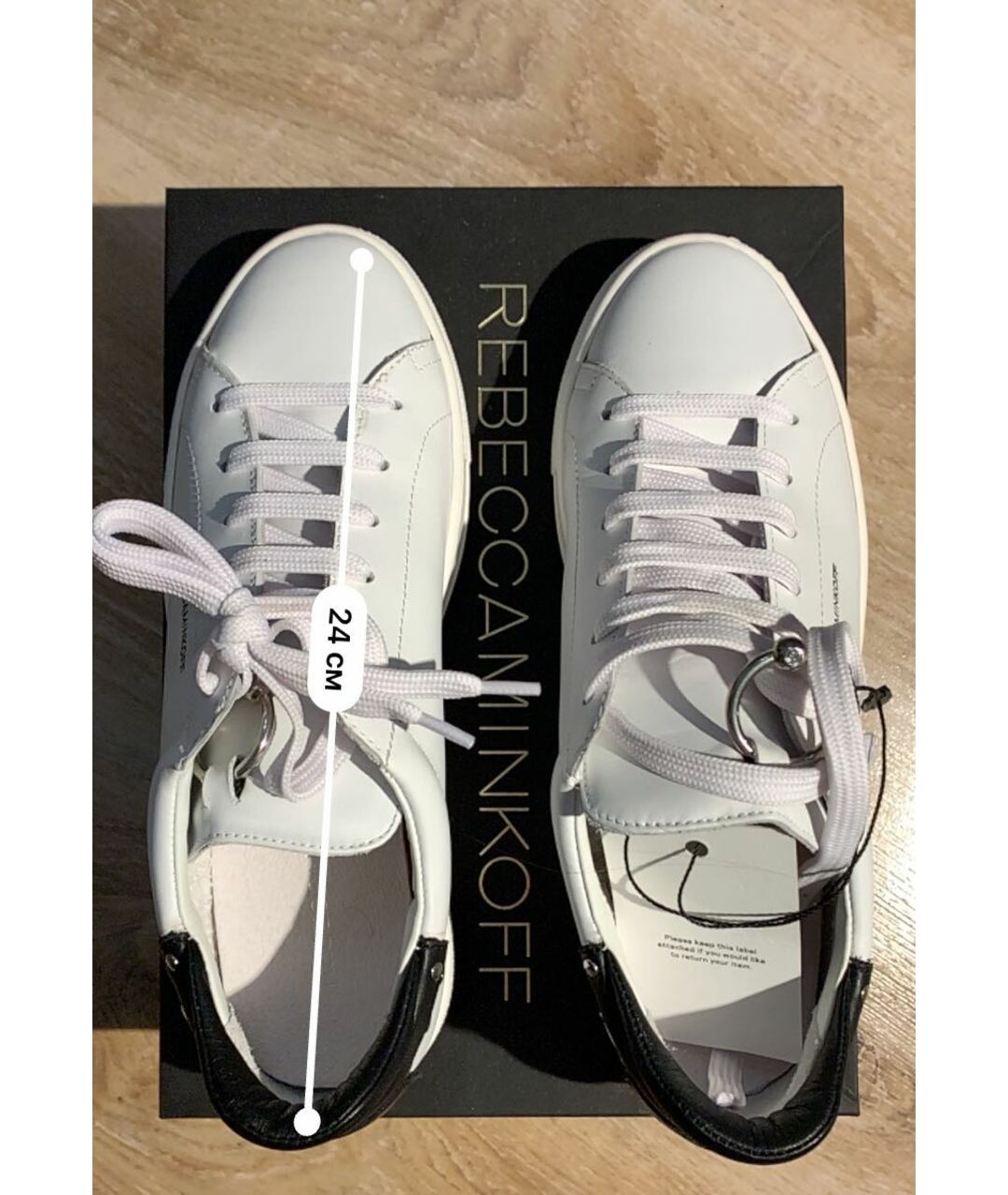 REBECCA MINKOFF Белые кожаные кроссовки, фото 3