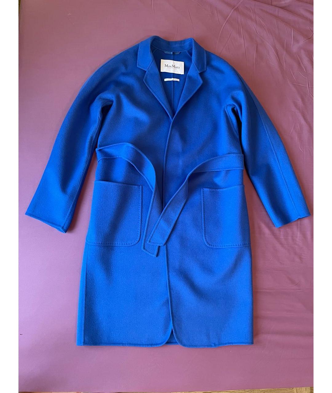 MAX MARA Синее кашемировое пальто, фото 5