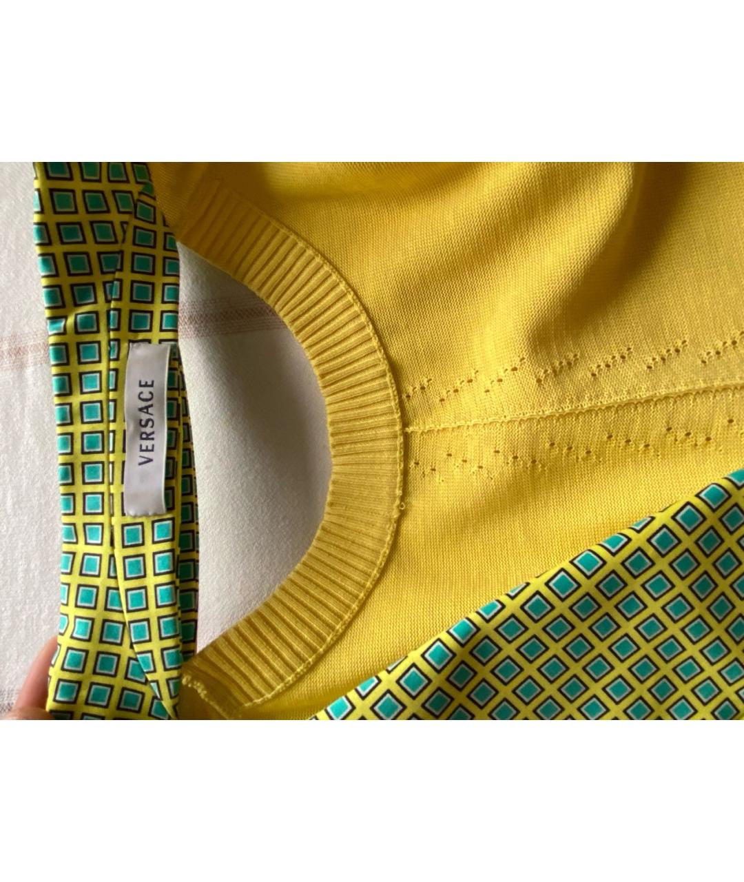 VERSACE COLLECTION Желтый хлопковый жакет/пиджак, фото 6