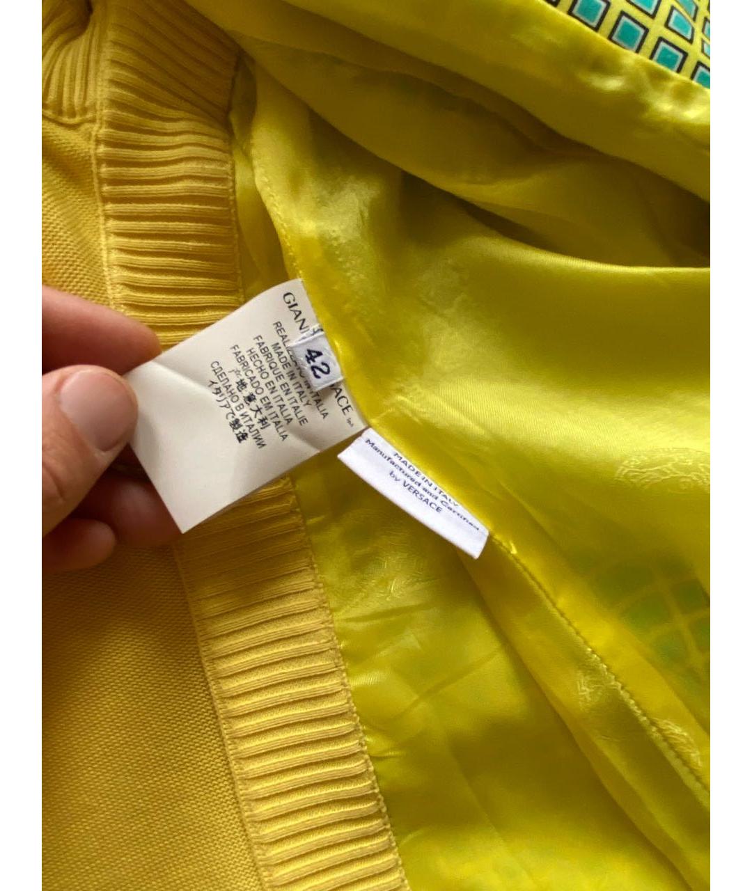 VERSACE COLLECTION Желтый хлопковый жакет/пиджак, фото 5