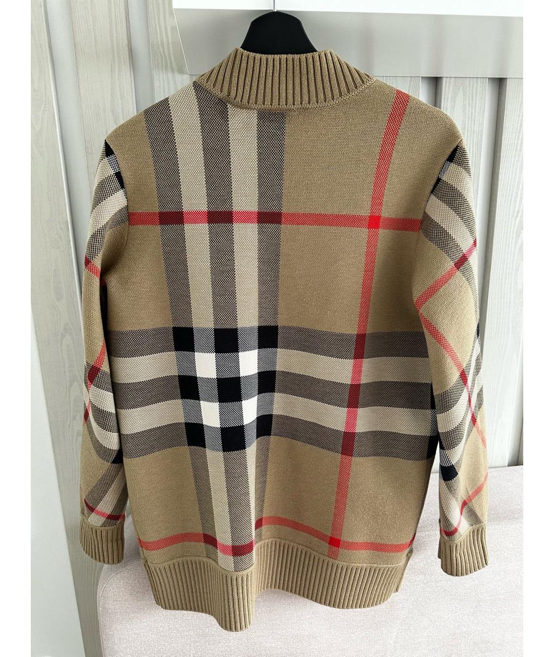 BURBERRY Коричневый шерстяной кардиган, фото 2