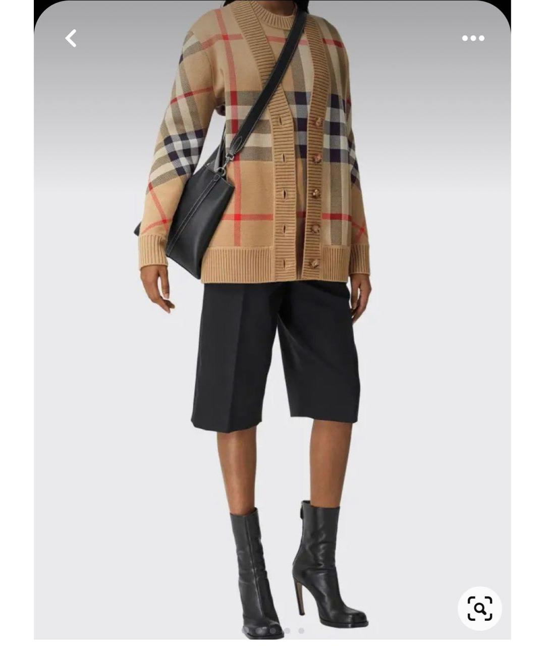 BURBERRY Коричневый шерстяной кардиган, фото 6