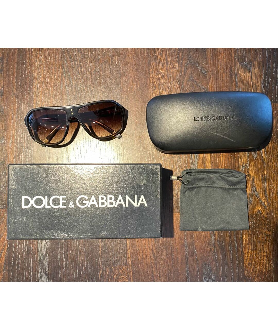DOLCE&GABBANA Коричневые пластиковые солнцезащитные очки, фото 3