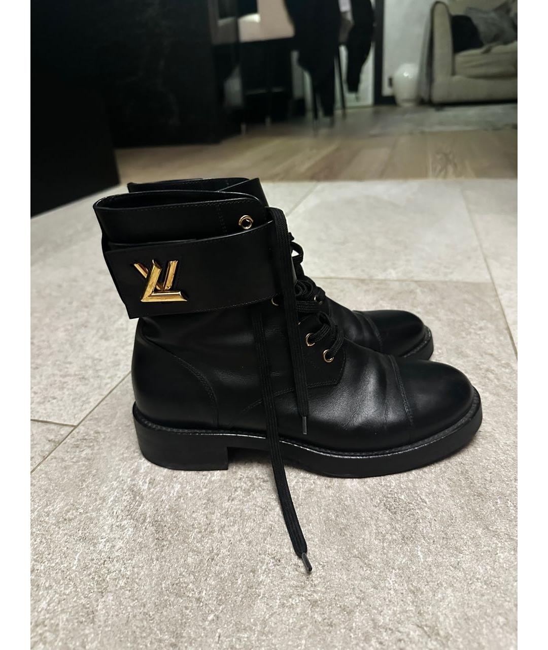 LOUIS VUITTON PRE-OWNED Черные кожаные ботинки, фото 8