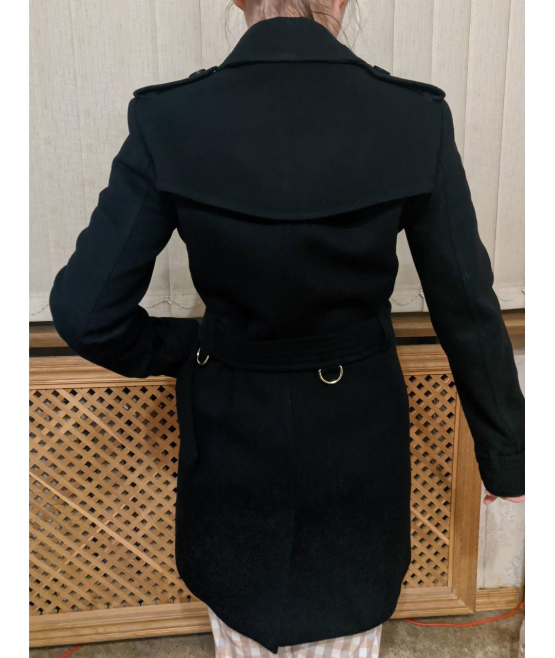 BURBERRY Черное шерстяное пальто, фото 5