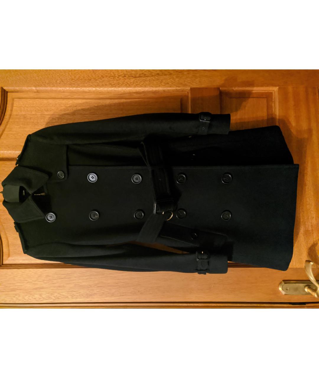 BURBERRY Черное шерстяное пальто, фото 10