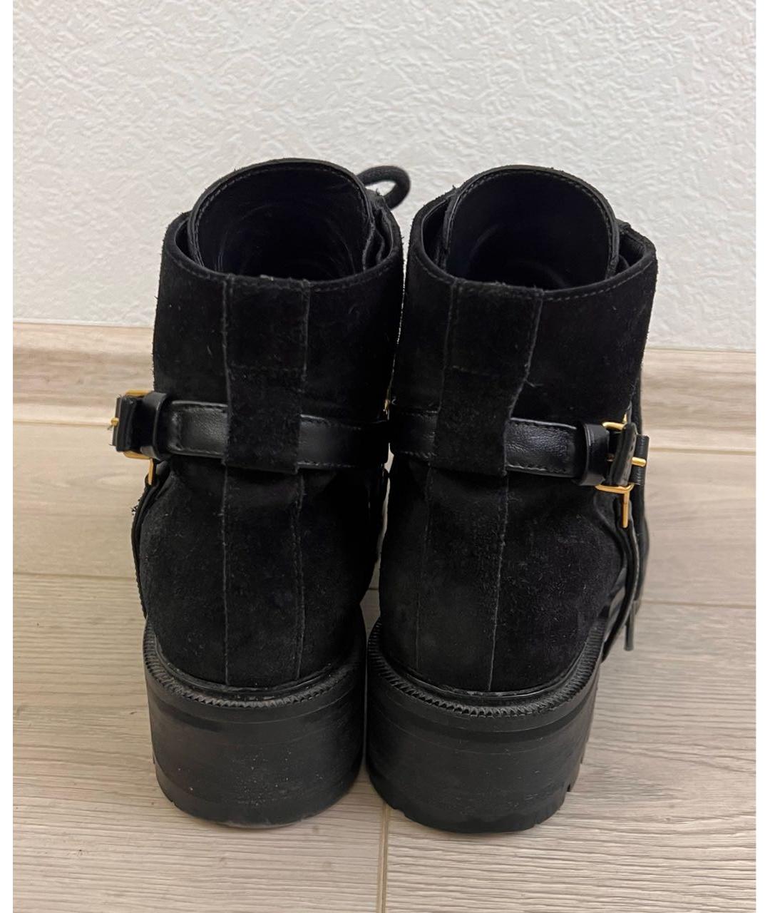 BALMAIN Черные замшевые ботинки, фото 4