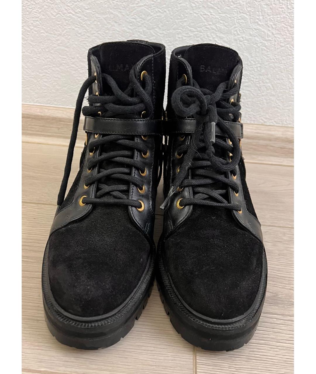 BALMAIN Черные замшевые ботинки, фото 2