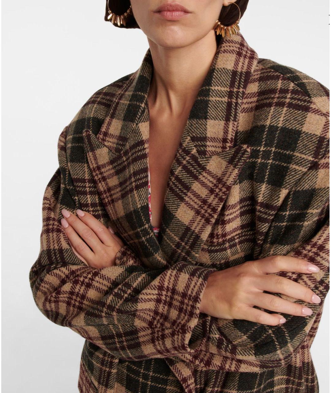 ISABEL MARANT ETOILE Бежевое шерстяное пальто, фото 4