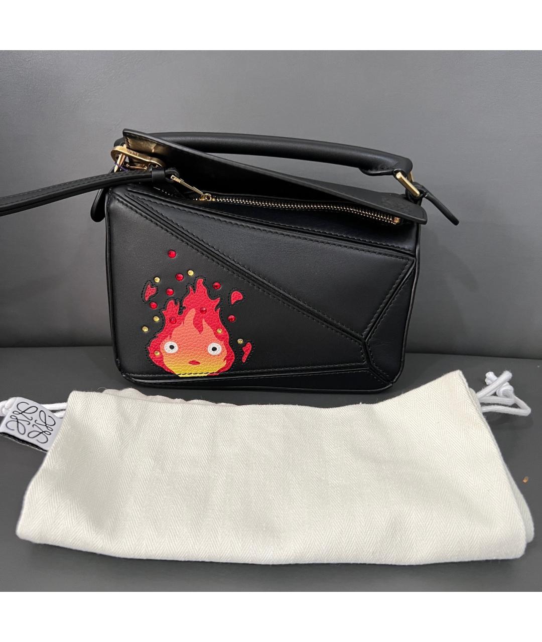 LOEWE Черная кожаная сумка через плечо, фото 3