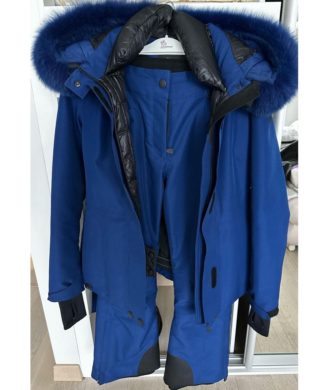 MONCLER GRENOBLE Синий полиэстеровый комбинезон, фото 4