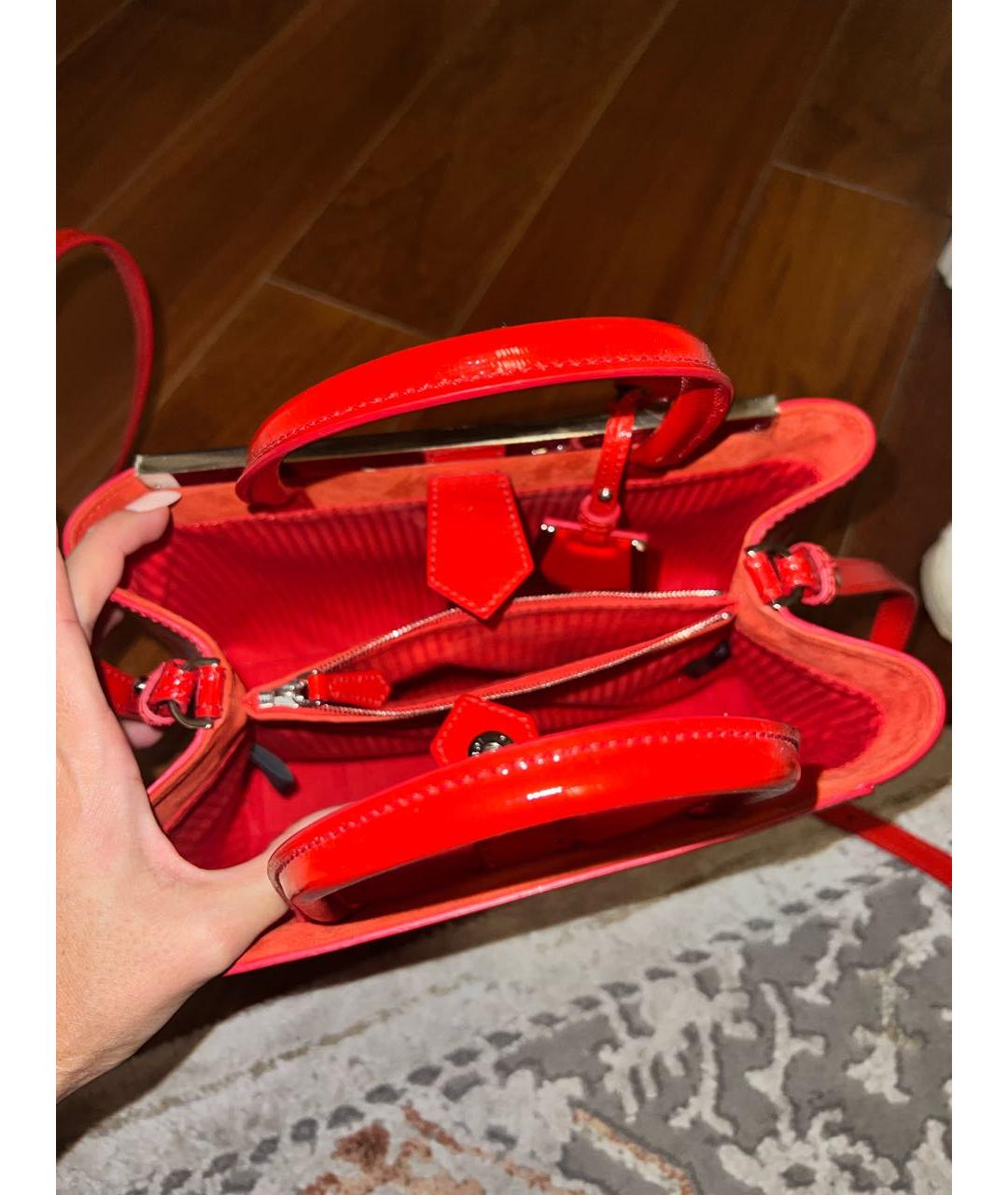 FENDI Красная сумка с короткими ручками, фото 5