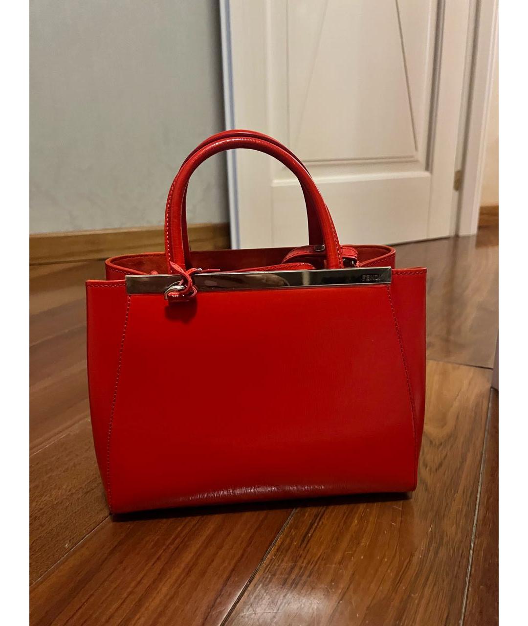 FENDI Красная сумка с короткими ручками, фото 2