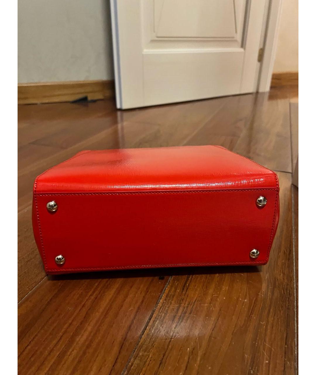 FENDI Красная сумка с короткими ручками, фото 6