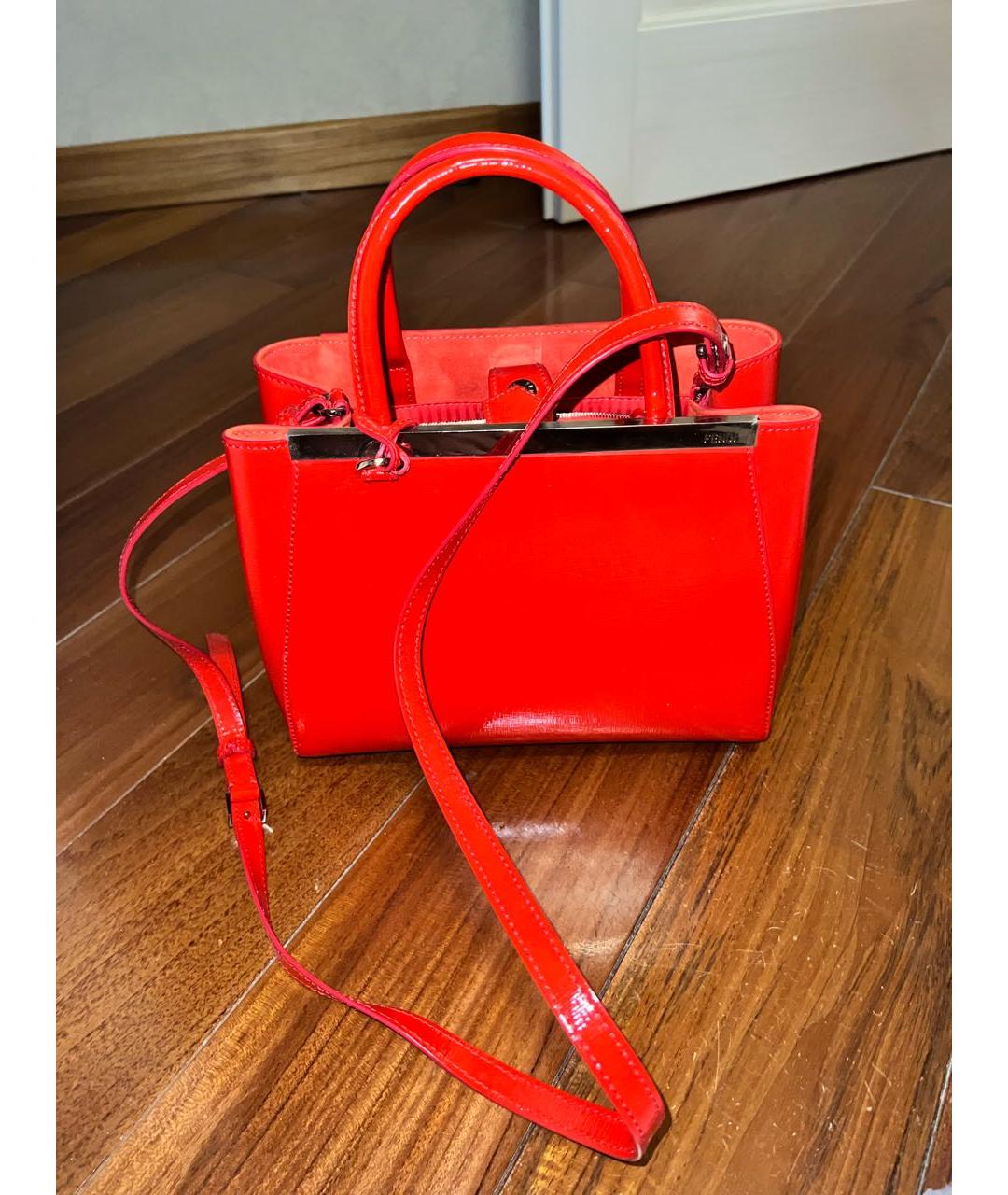 FENDI Красная сумка с короткими ручками, фото 4