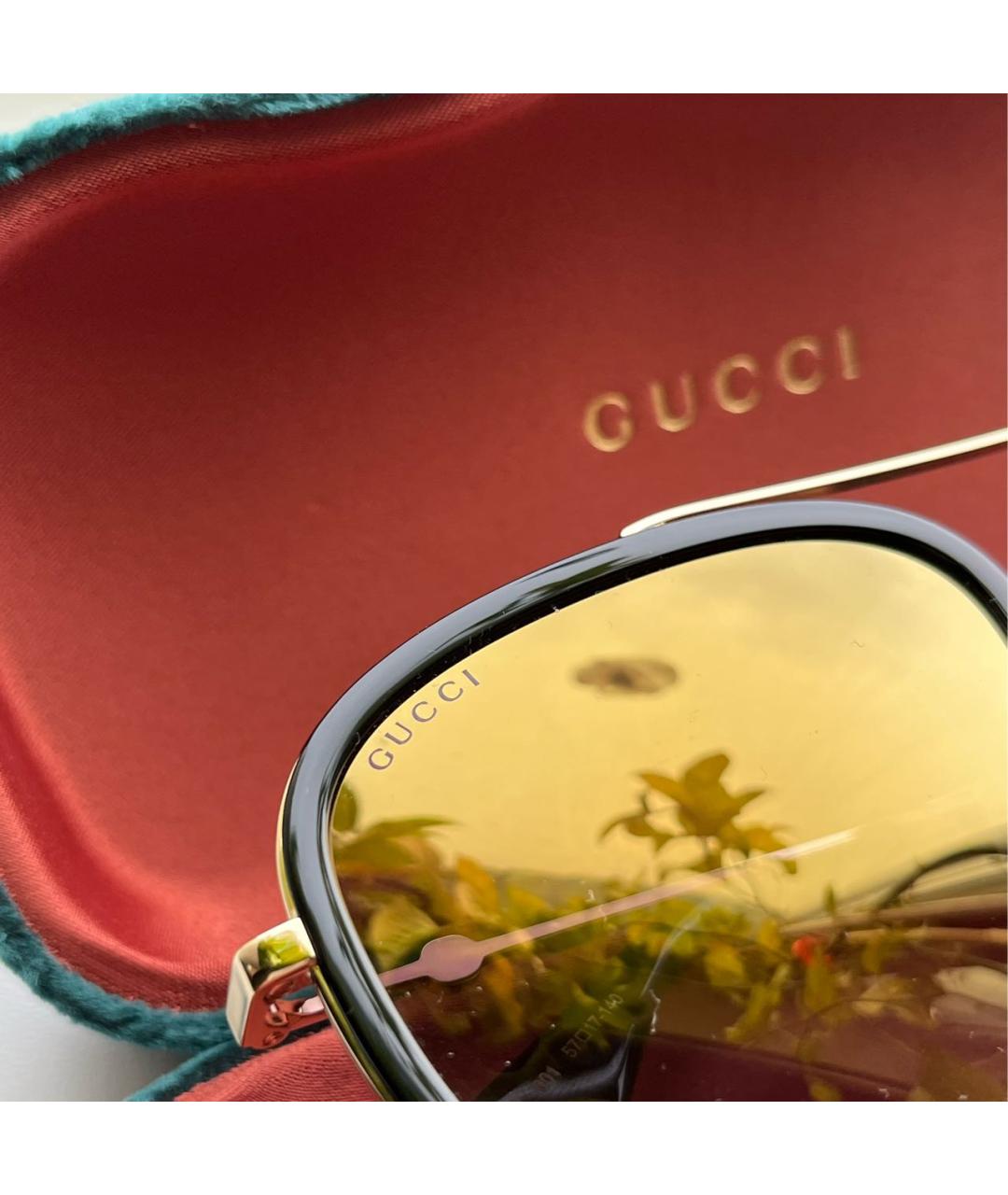 GUCCI Золотые солнцезащитные очки, фото 6
