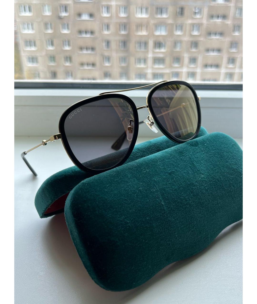 GUCCI Золотые солнцезащитные очки, фото 2
