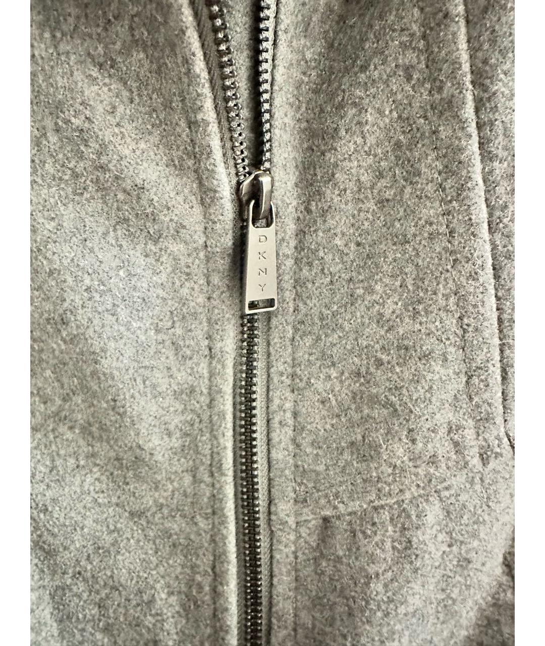 DKNY Серое шерстяное пальто, фото 3