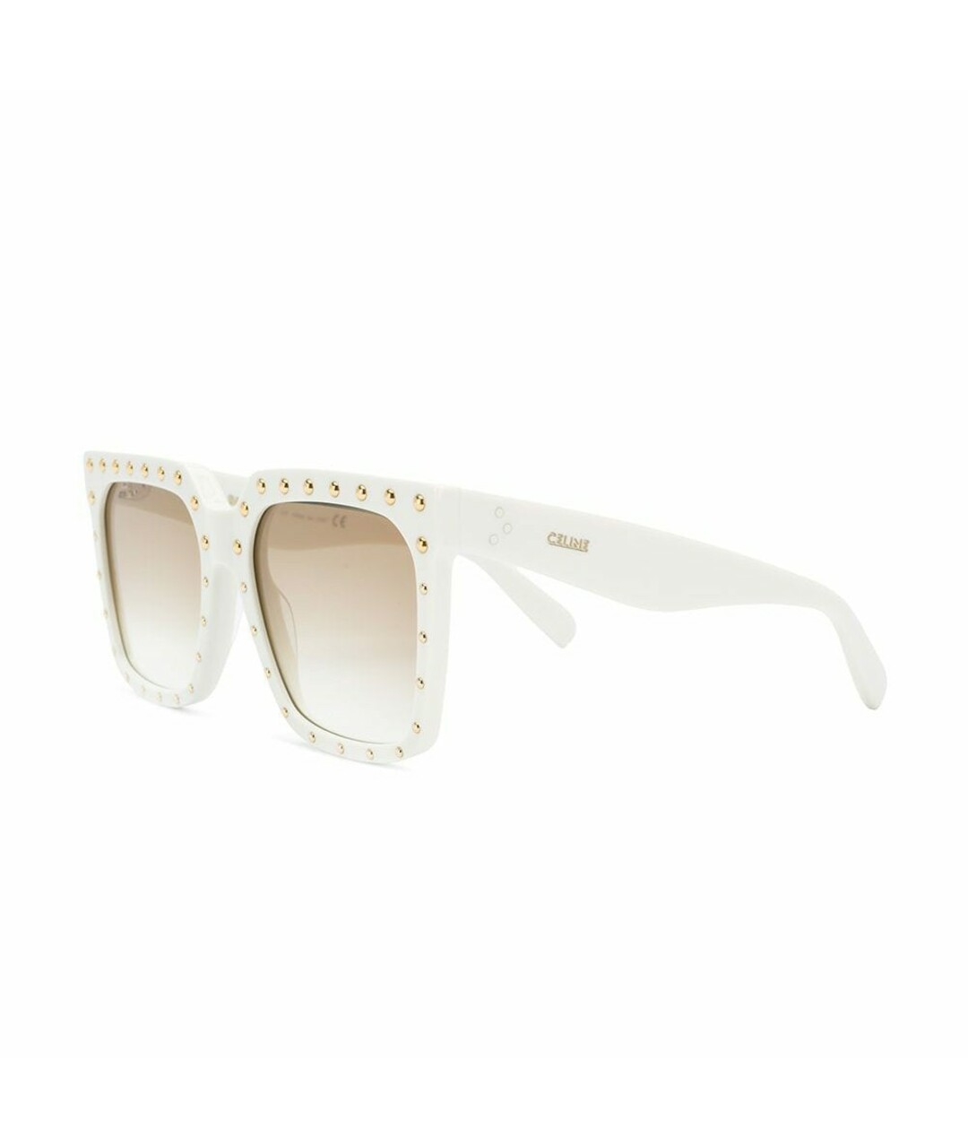 CELINE PRE-OWNED Белые пластиковые солнцезащитные очки, фото 2