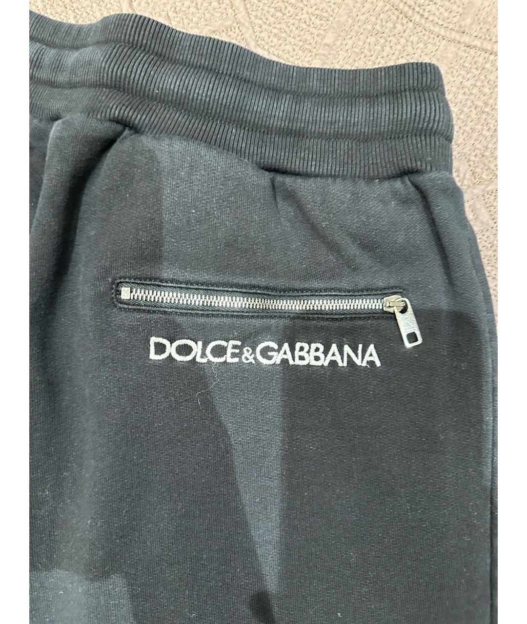 DOLCE&GABBANA Черные хлопковые шорты, фото 5