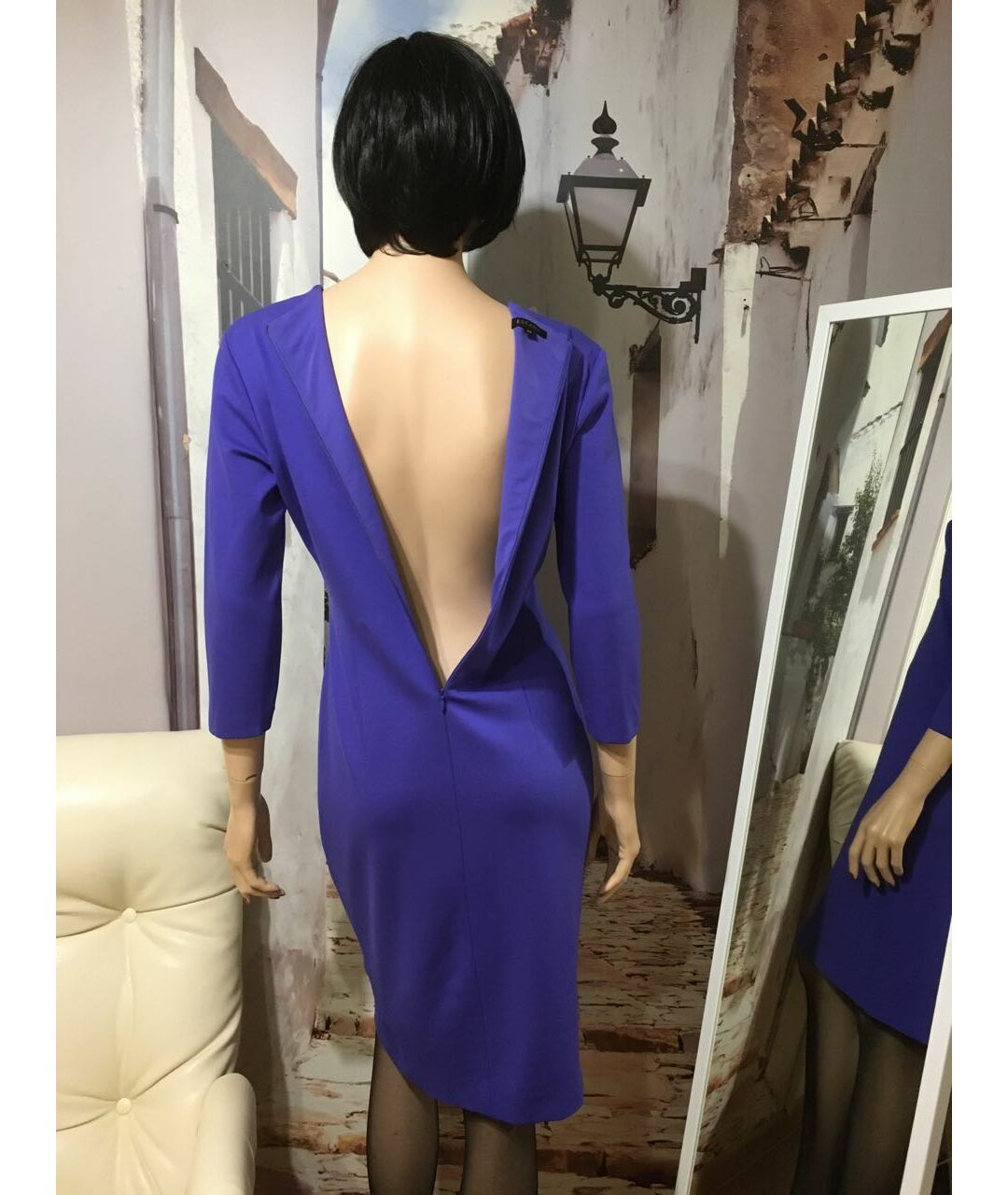 ESCADA Фиолетовое вискозное повседневное платье, фото 5