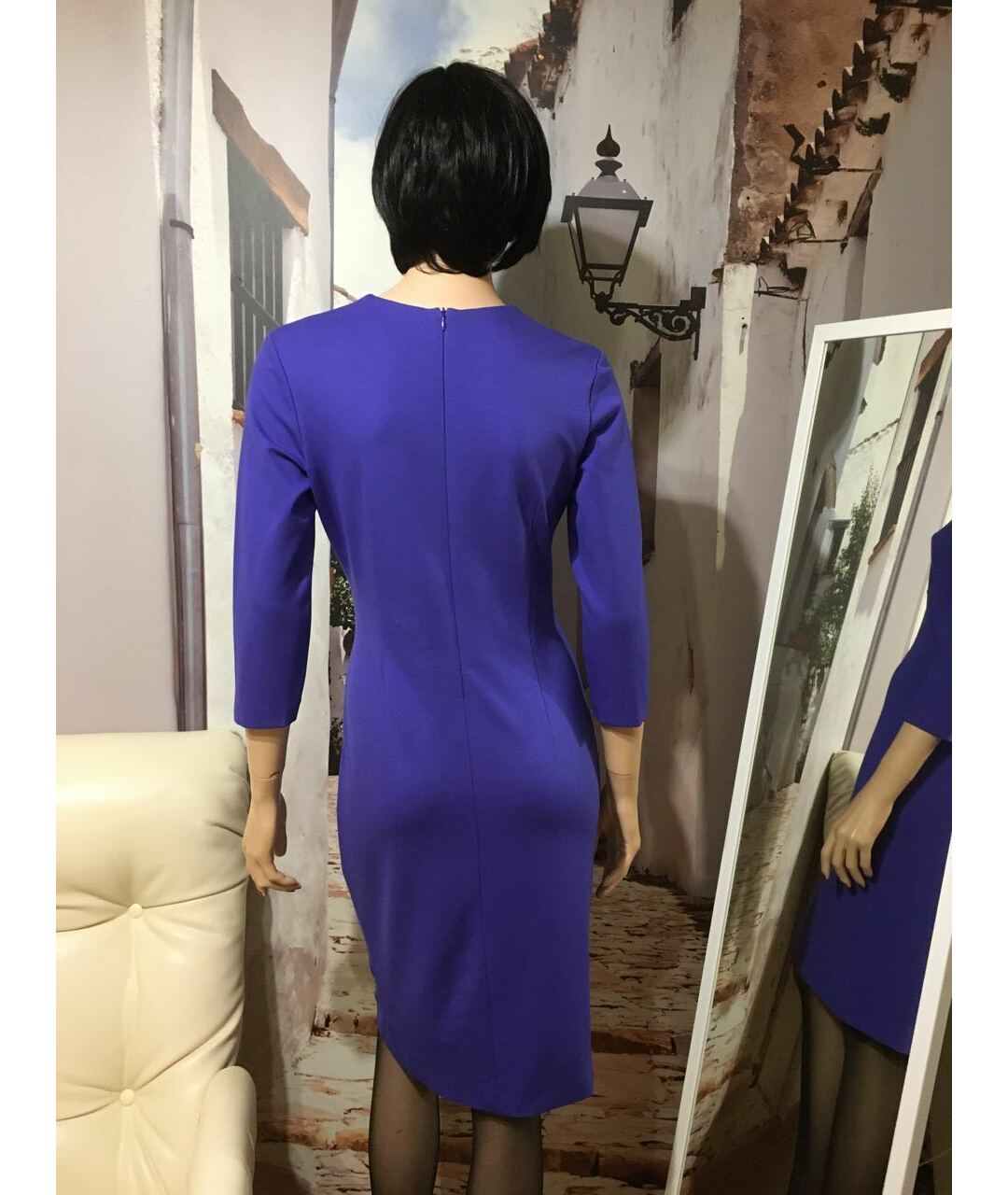 ESCADA Фиолетовое вискозное повседневное платье, фото 4
