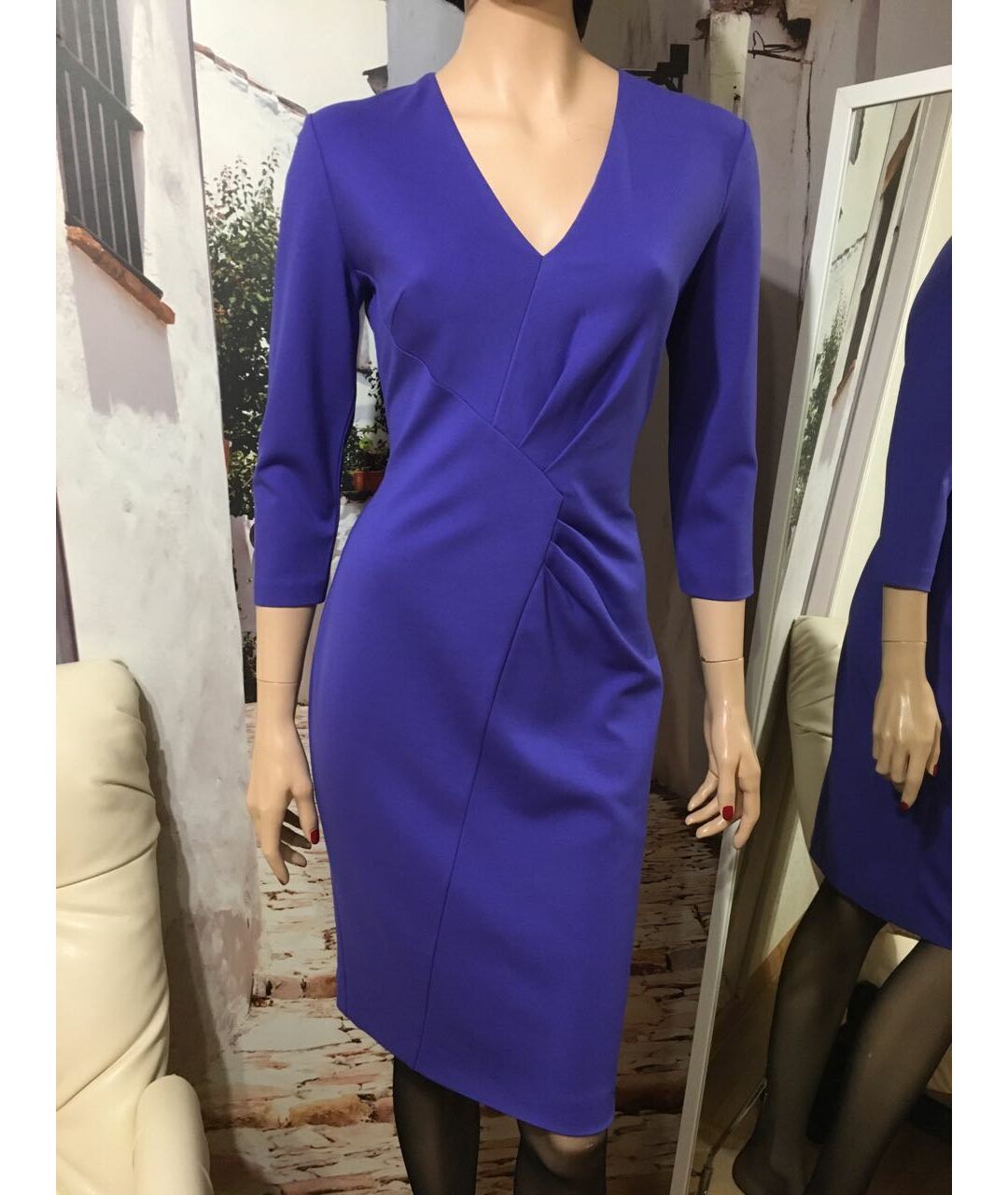 ESCADA Фиолетовое вискозное повседневное платье, фото 9