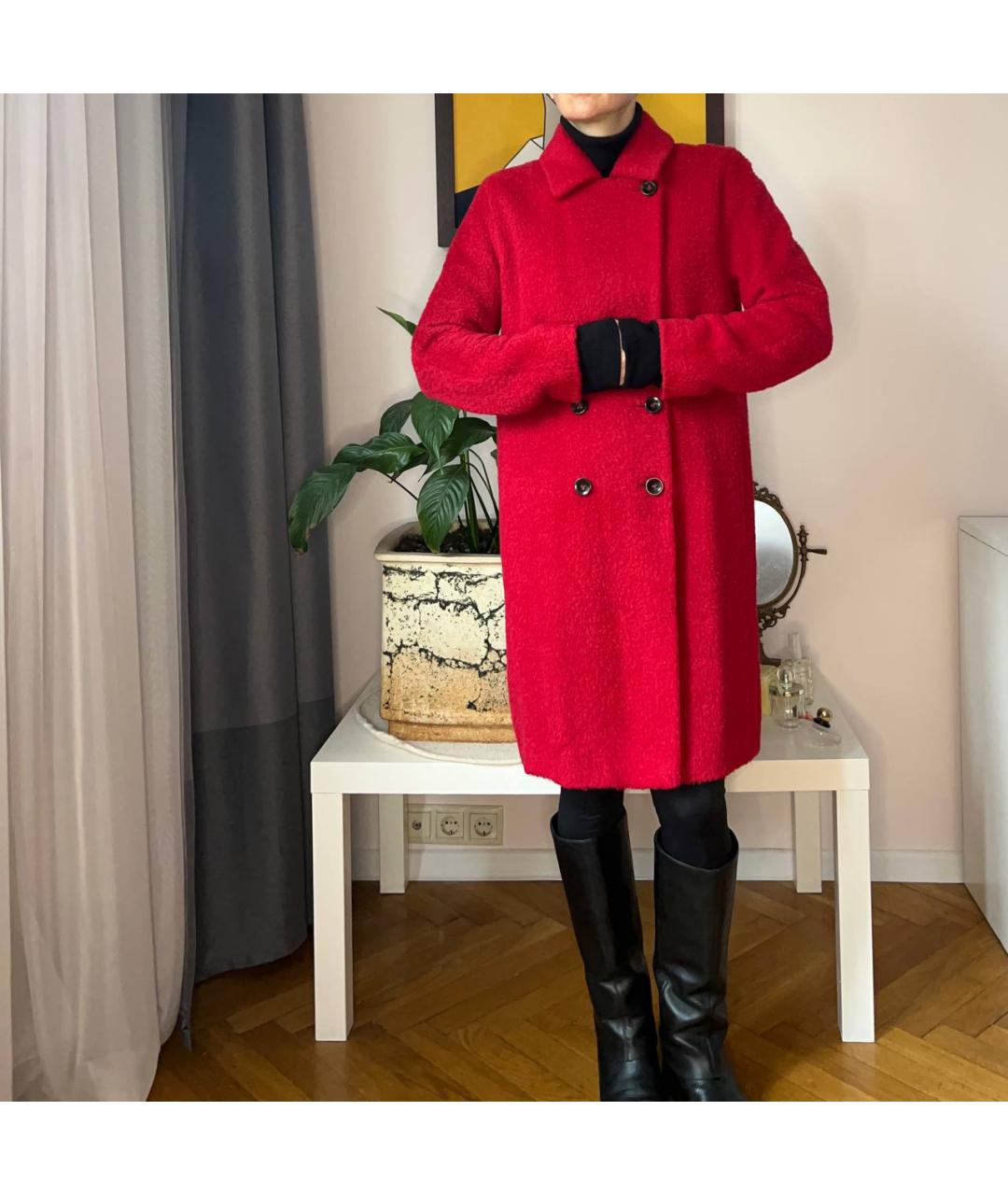 MARC CAIN Красное шерстяное пальто, фото 2