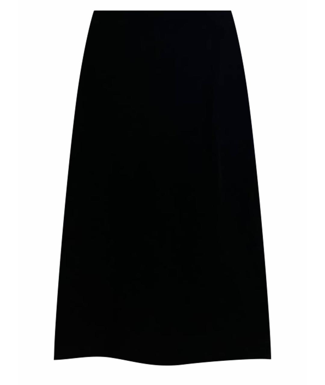 LANVIN Черная бархатная юбка миди, фото 1