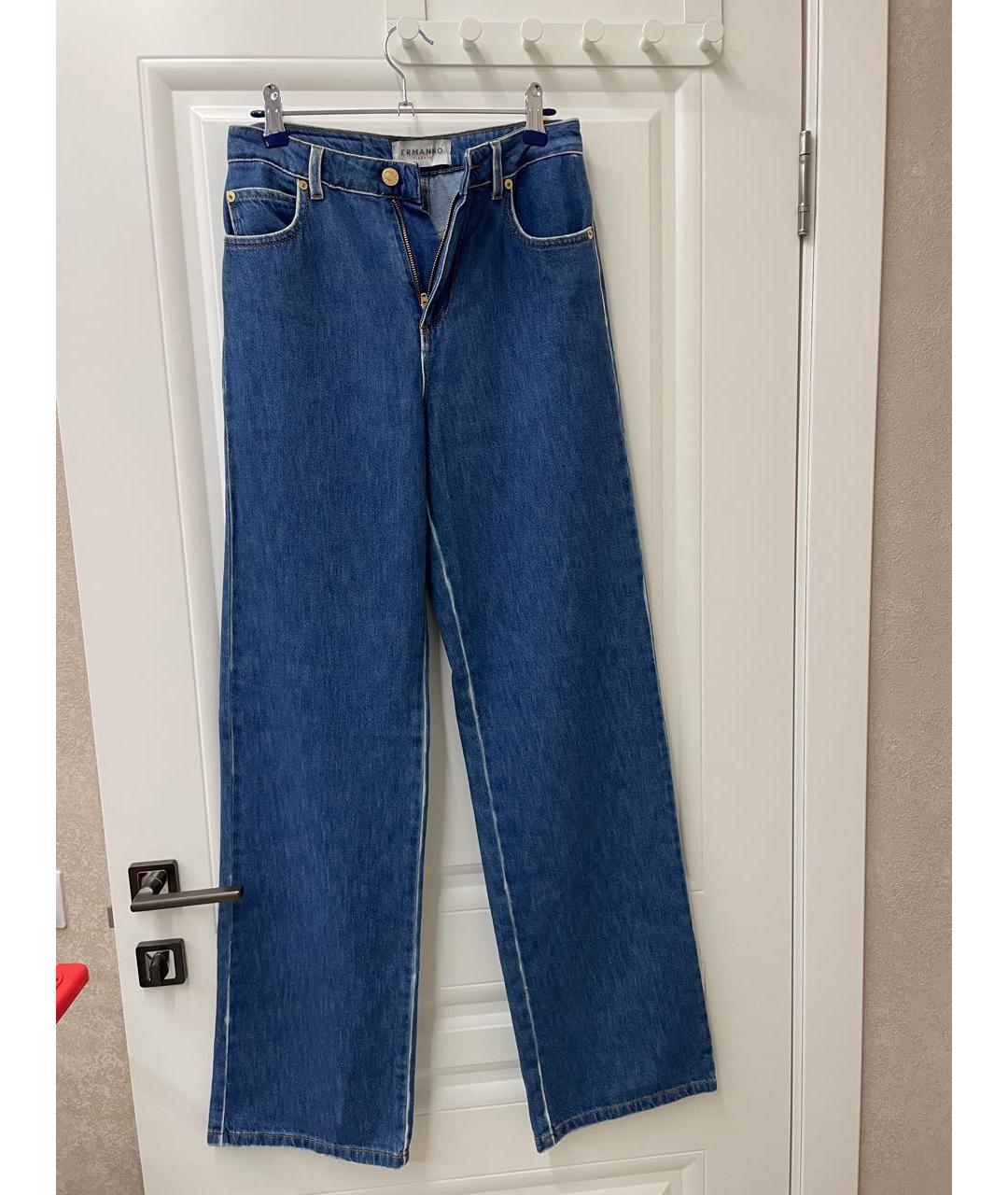 ERMANNO ERMANNO Темно-синие прямые джинсы, фото 7
