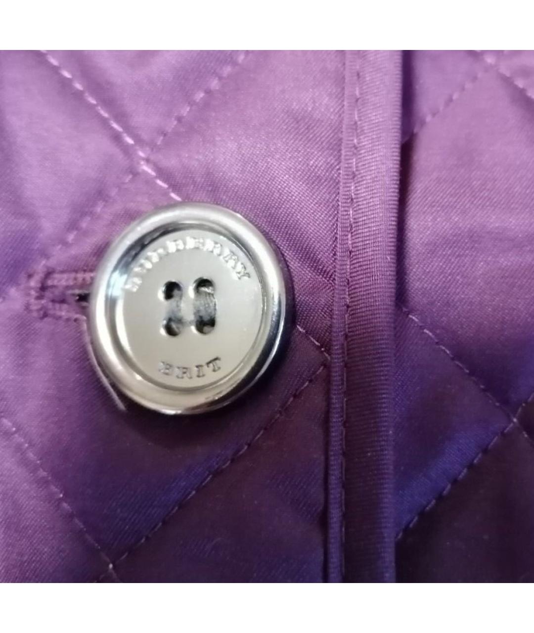 BURBERRY Фиолетовая полиэстеровая куртка, фото 3