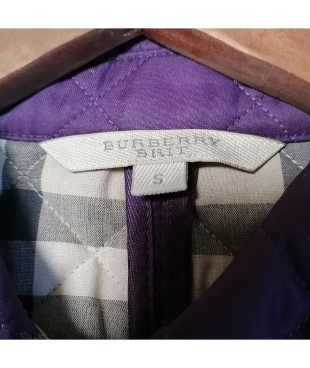 BURBERRY Фиолетовая полиэстеровая куртка, фото 2