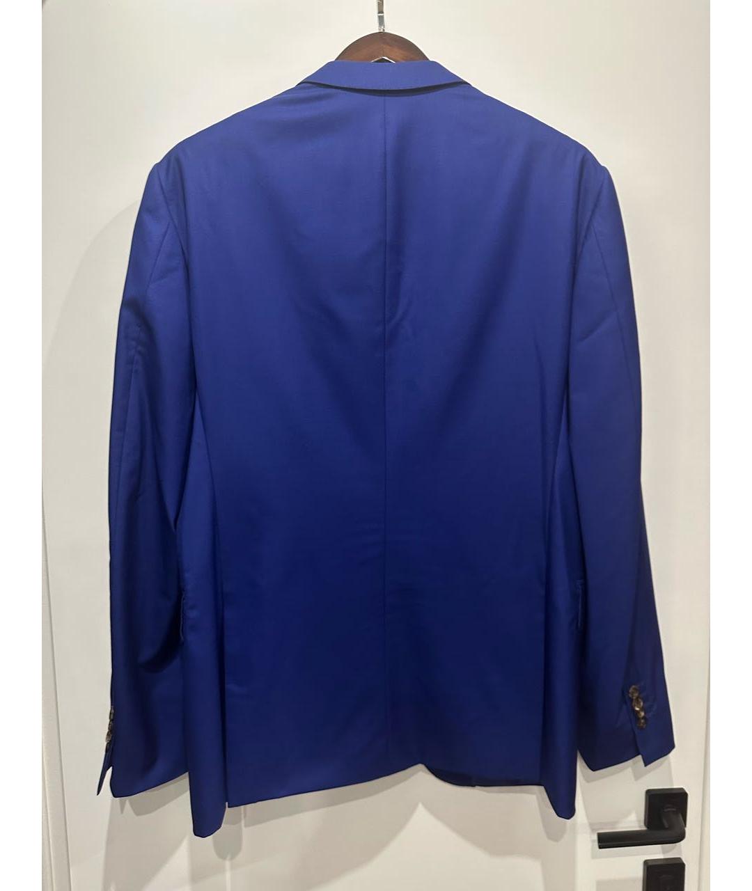 CASTELLO D'ORO Синий шерстяной пиджак, фото 2