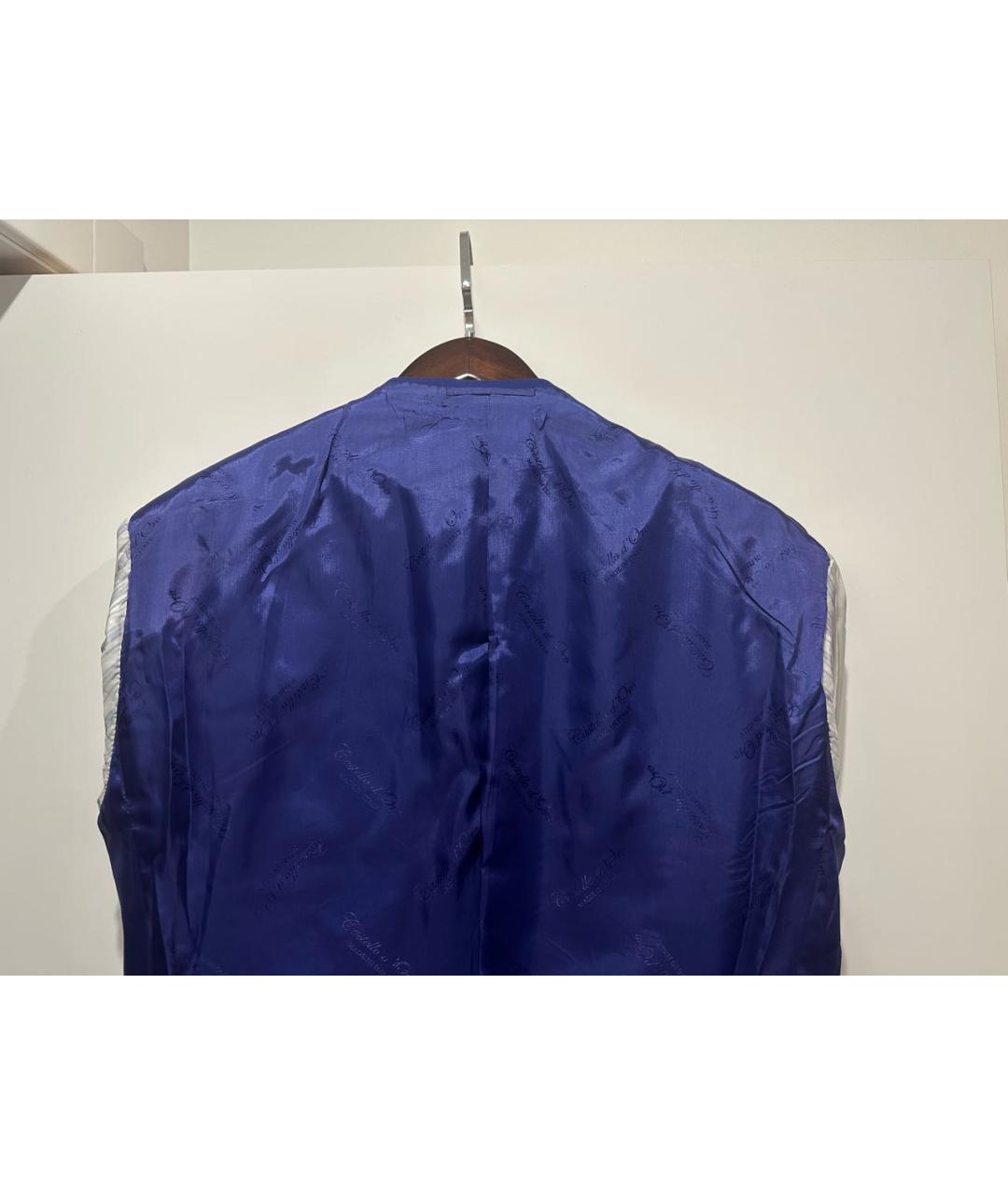 CASTELLO D'ORO Синий шерстяной пиджак, фото 3