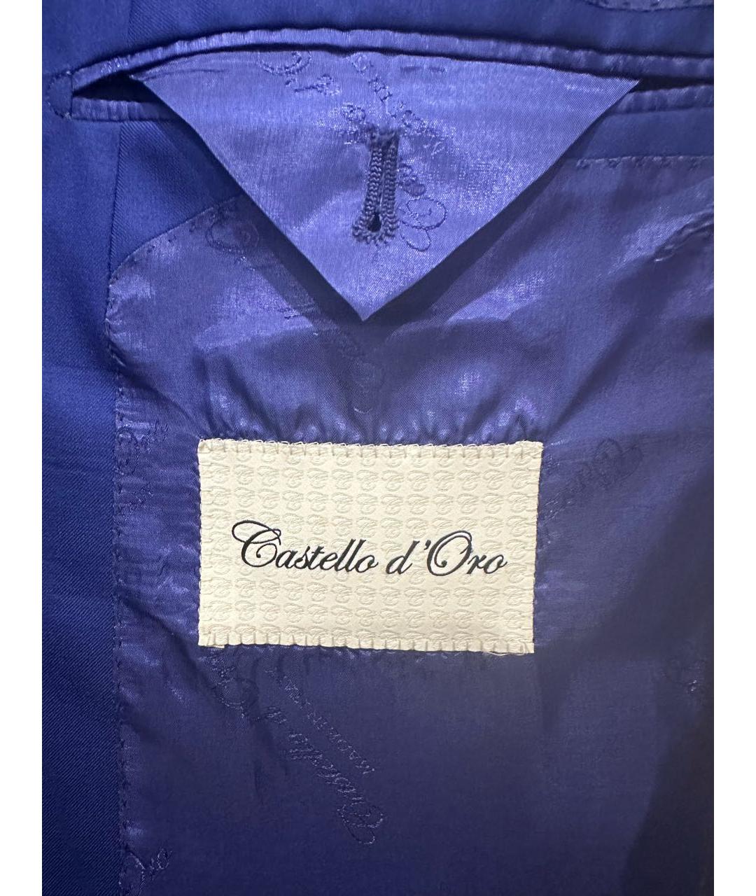 CASTELLO D'ORO Синий шерстяной пиджак, фото 5