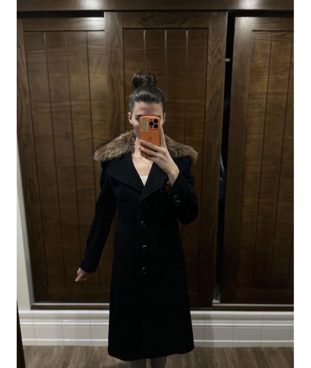 DOLCE&GABBANA Черное шерстяное пальто, фото 5