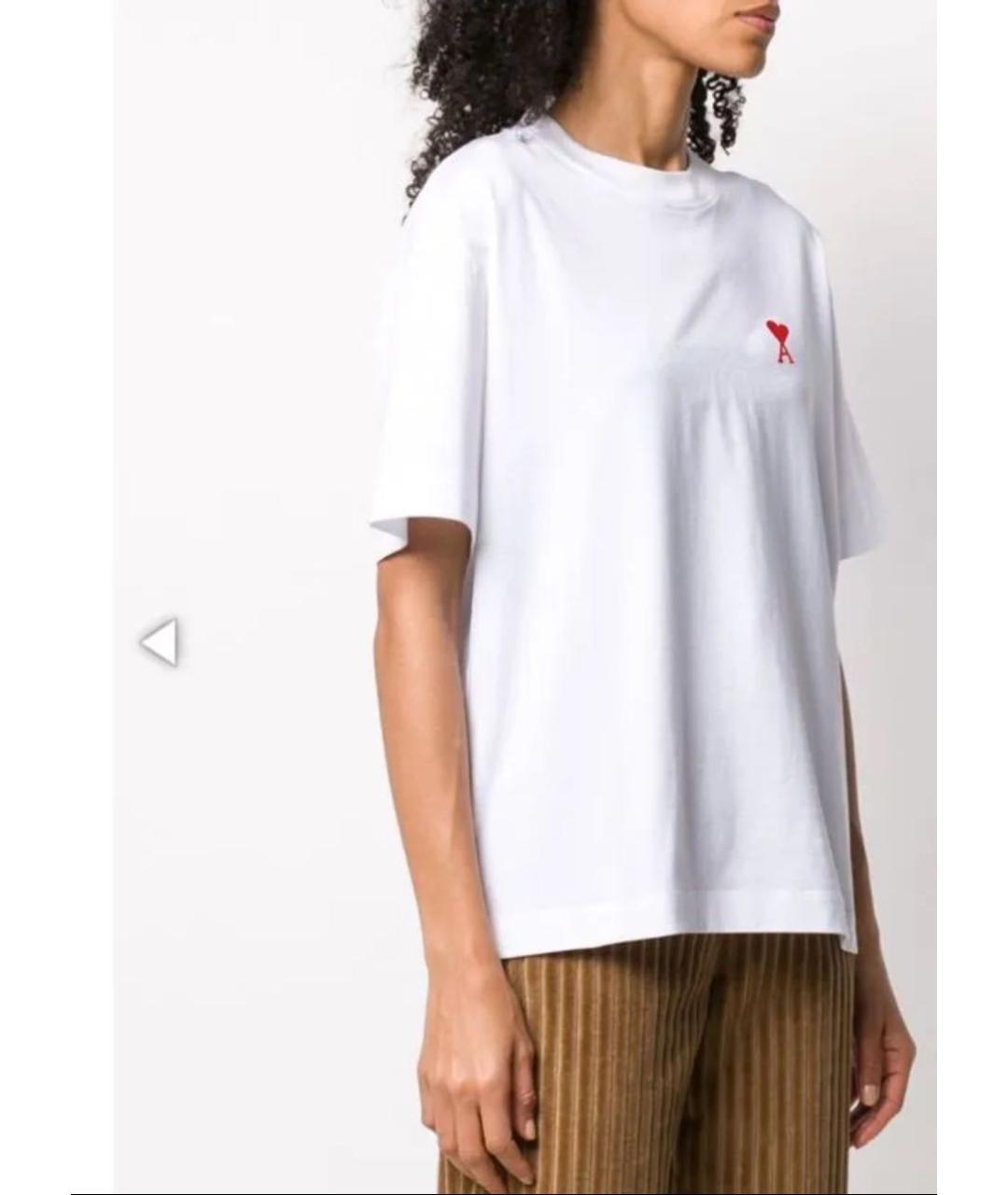 AMI Белая хлопковая футболка, фото 8